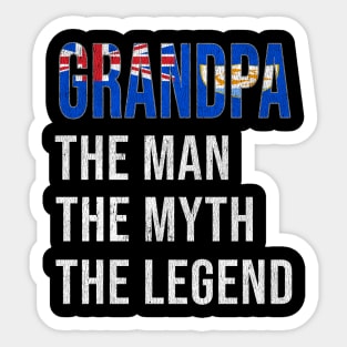 Grand Father Anguillan Grandpa The Man The Myth The Legend - Gift for Anguillan Dad With Roots From  Anguilla Sticker